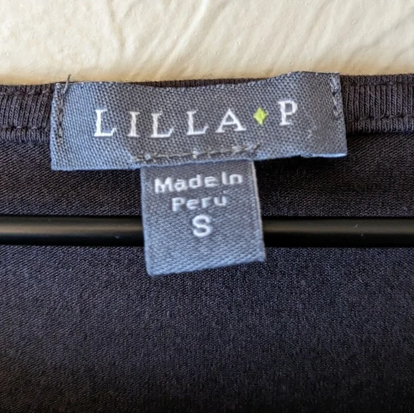 Lilla P Dark Purple Long Sleeve Rouched Dress Size S - Picture 5 of 6